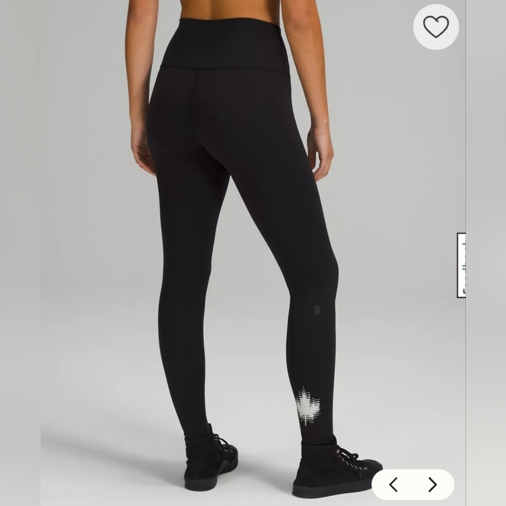 Lululemon Wunder Train Black Leggings - Canadian Olympic Details